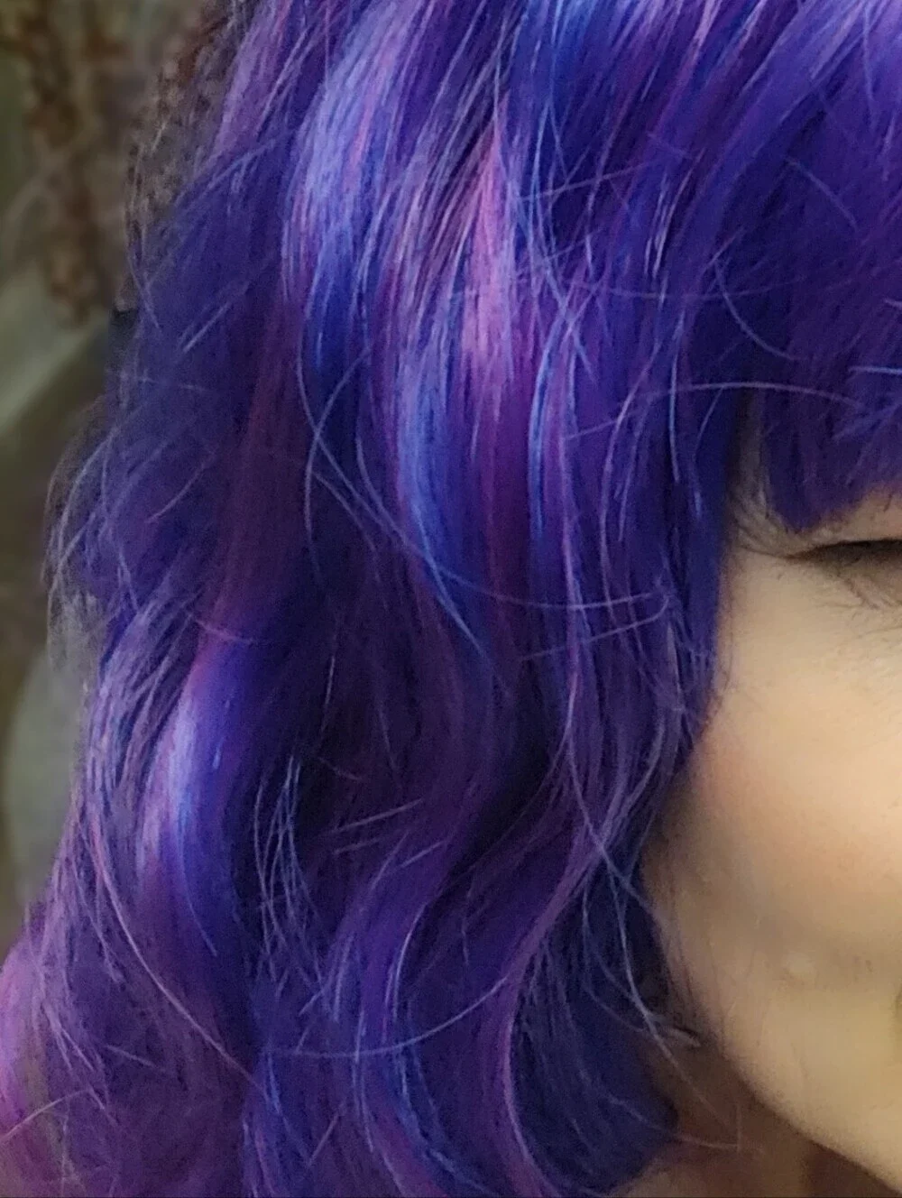 Purple And Pink Full Head Wig NWT